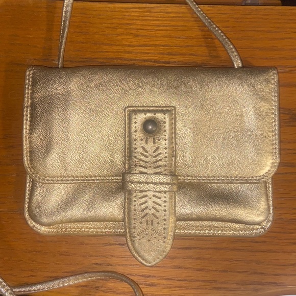 Lucky Brand Bags Vintage Lucky Brand Mini Shoulder Bag In Bold Gold